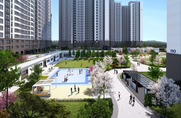 양주 덕계역 지웰 엘리움 단지 조경