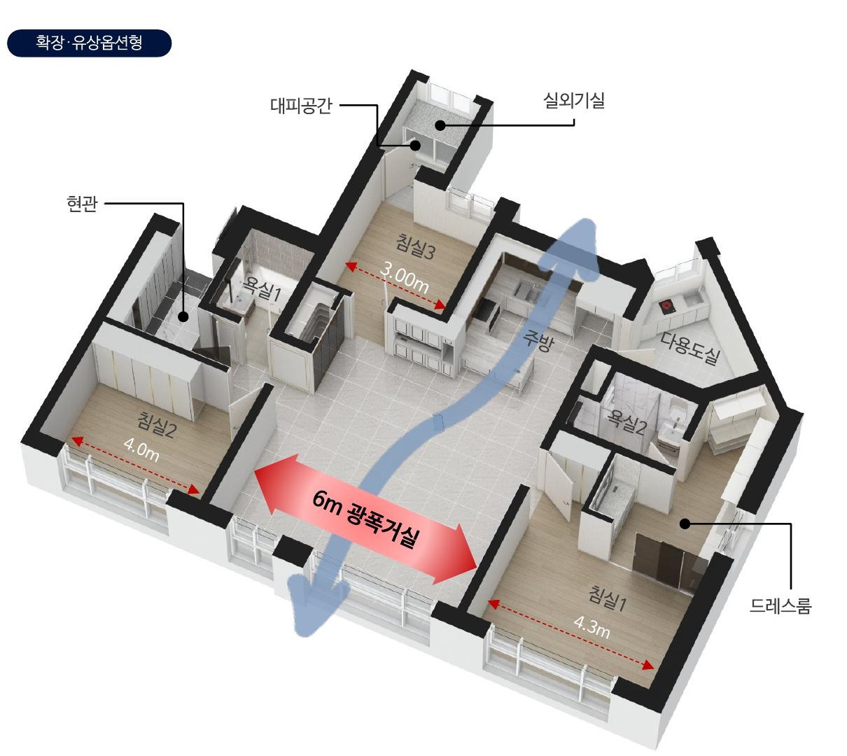 회천중앙역 파라곤 전용 84A 평면도