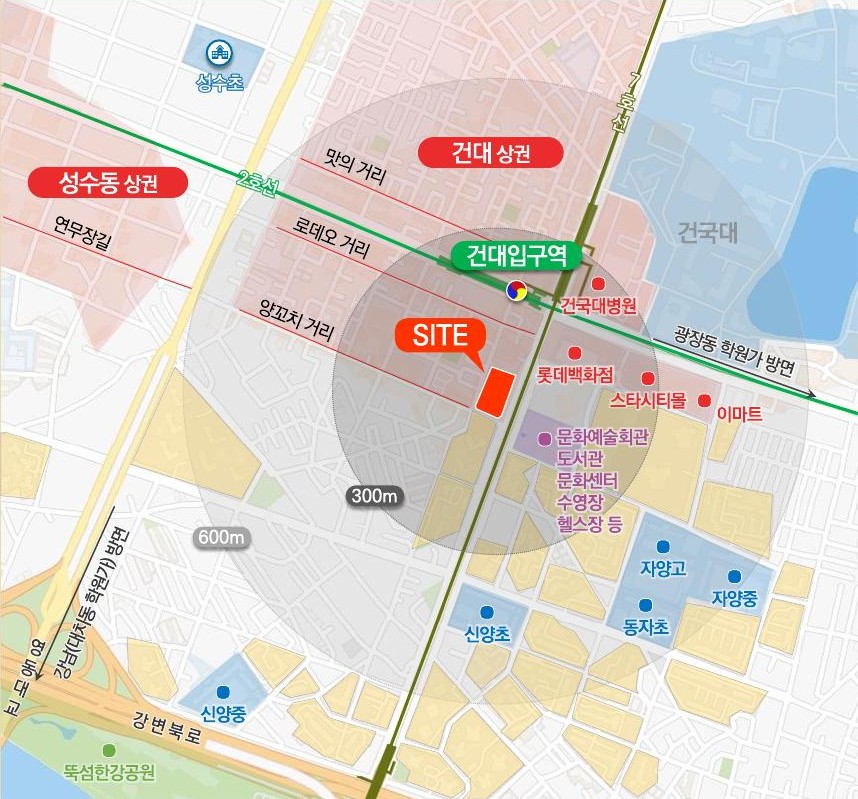 더라움 펜트하우스 광진구 입지 환경
